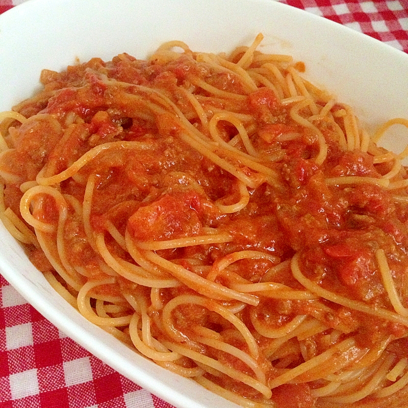 ツナとトマトのスパゲッティ♡