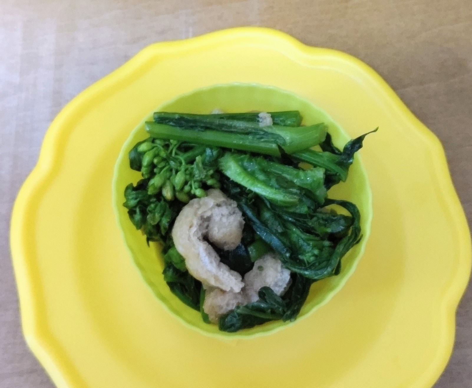 菜の花と油揚げの炒め煮