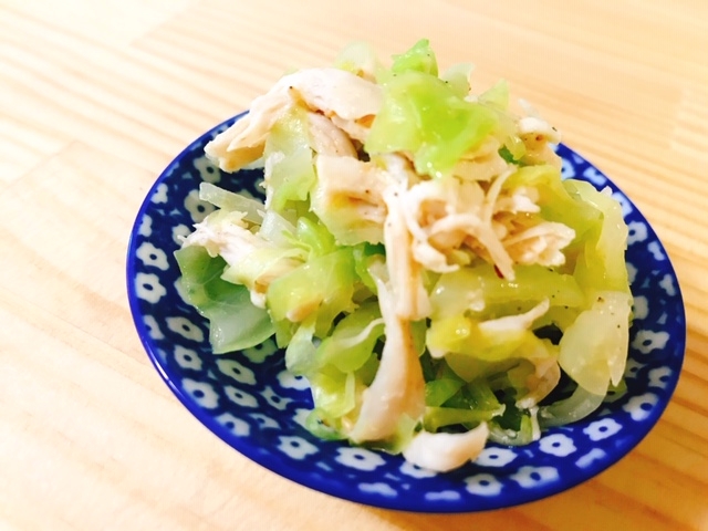 【簡単常備菜】ささみとキャベツのナムル