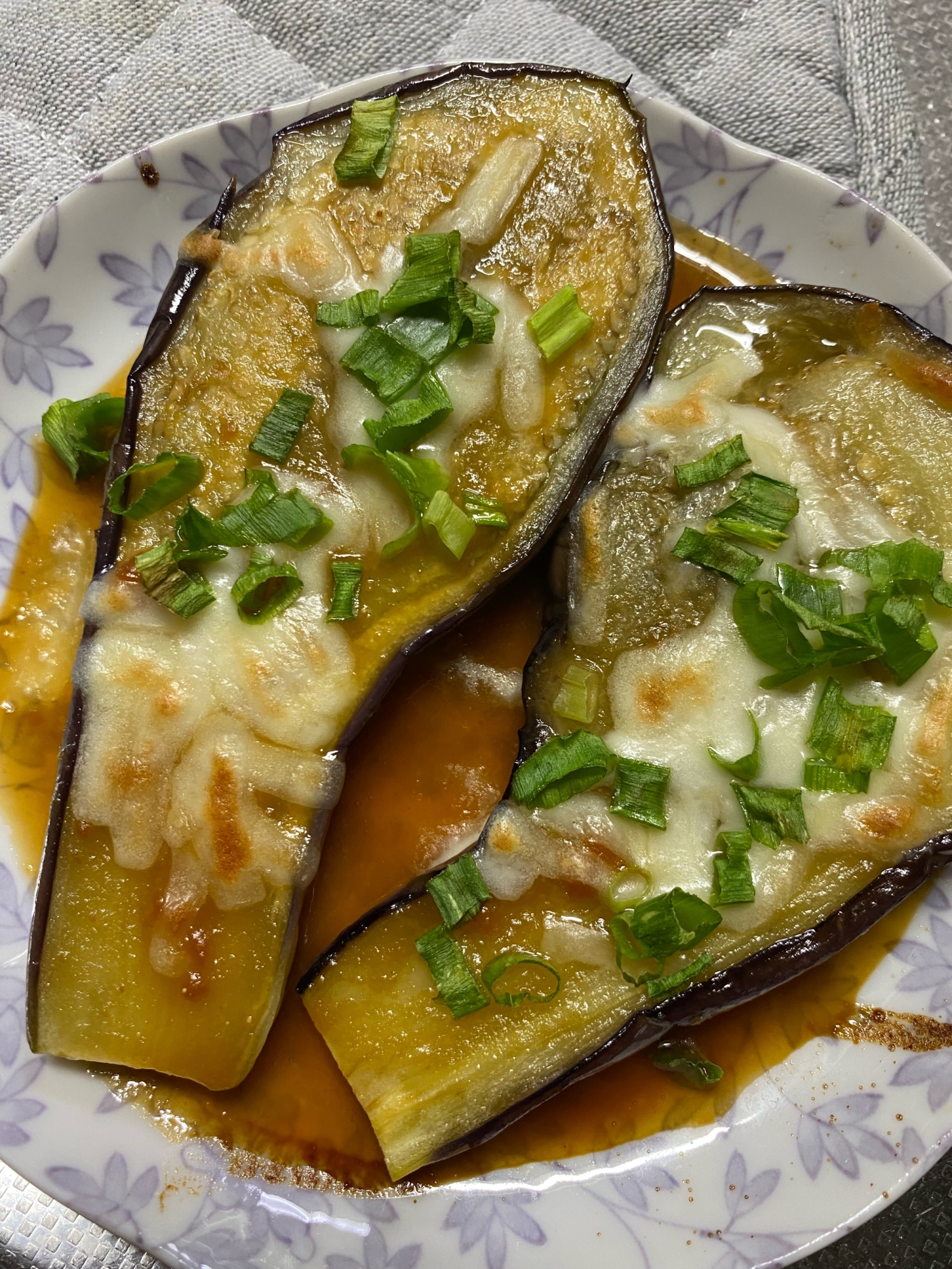 茄子の味噌チーズ焼き