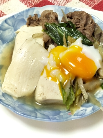 温玉のせ♪肉豆腐