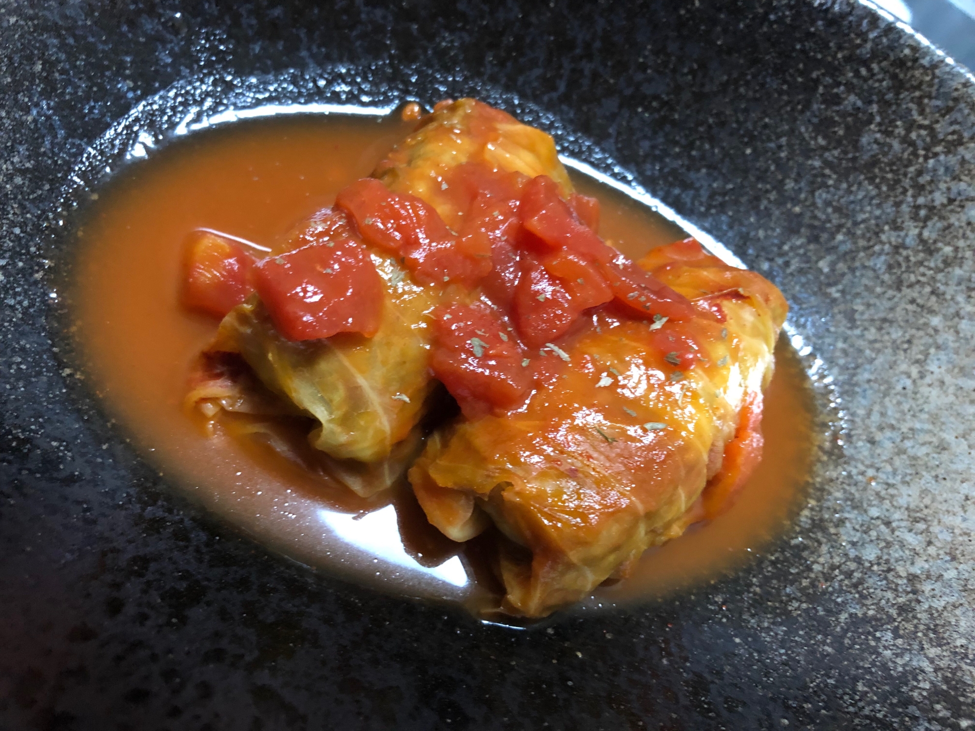 トマト煮込みのロールキャベツ