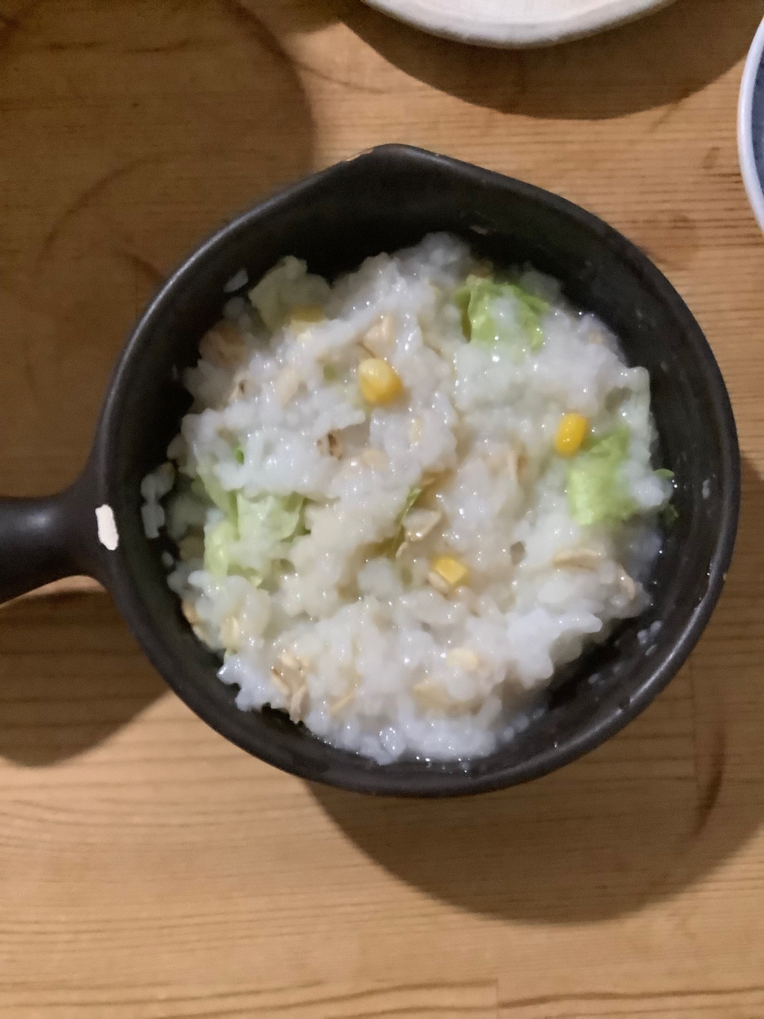 レタスオートミールコーン入りおじや♪
