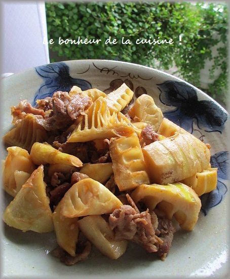 破竹(ハチク)と豚肉のオイスターソース炒め