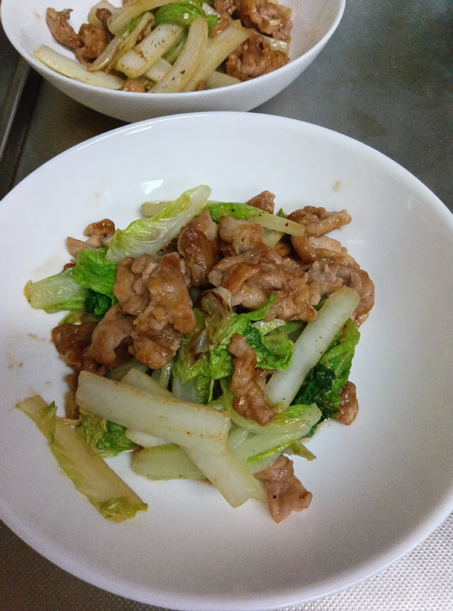 豚肉と白菜のオイスターソース炒め