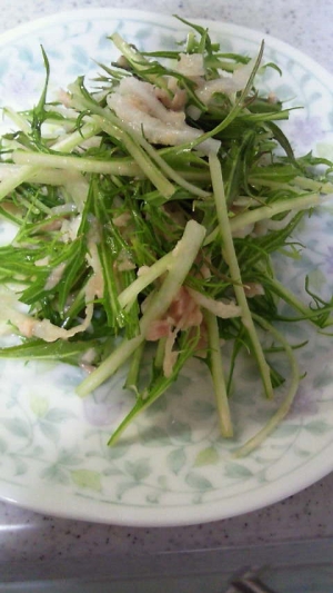 水菜と大根のツナサラダ