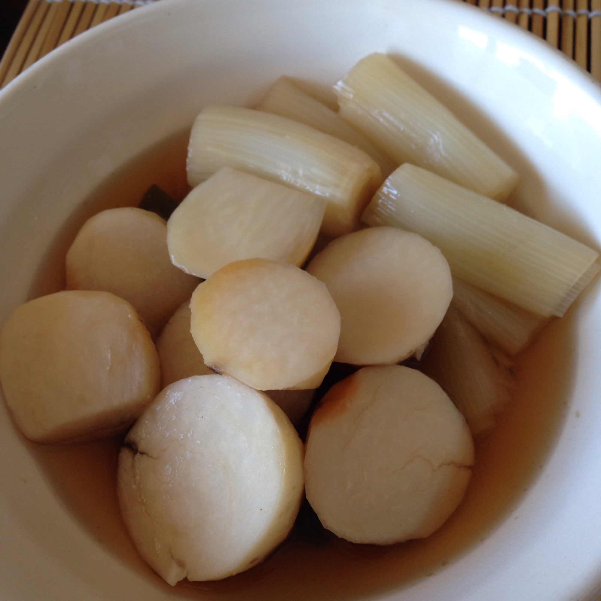 里芋と長葱の煮物♪