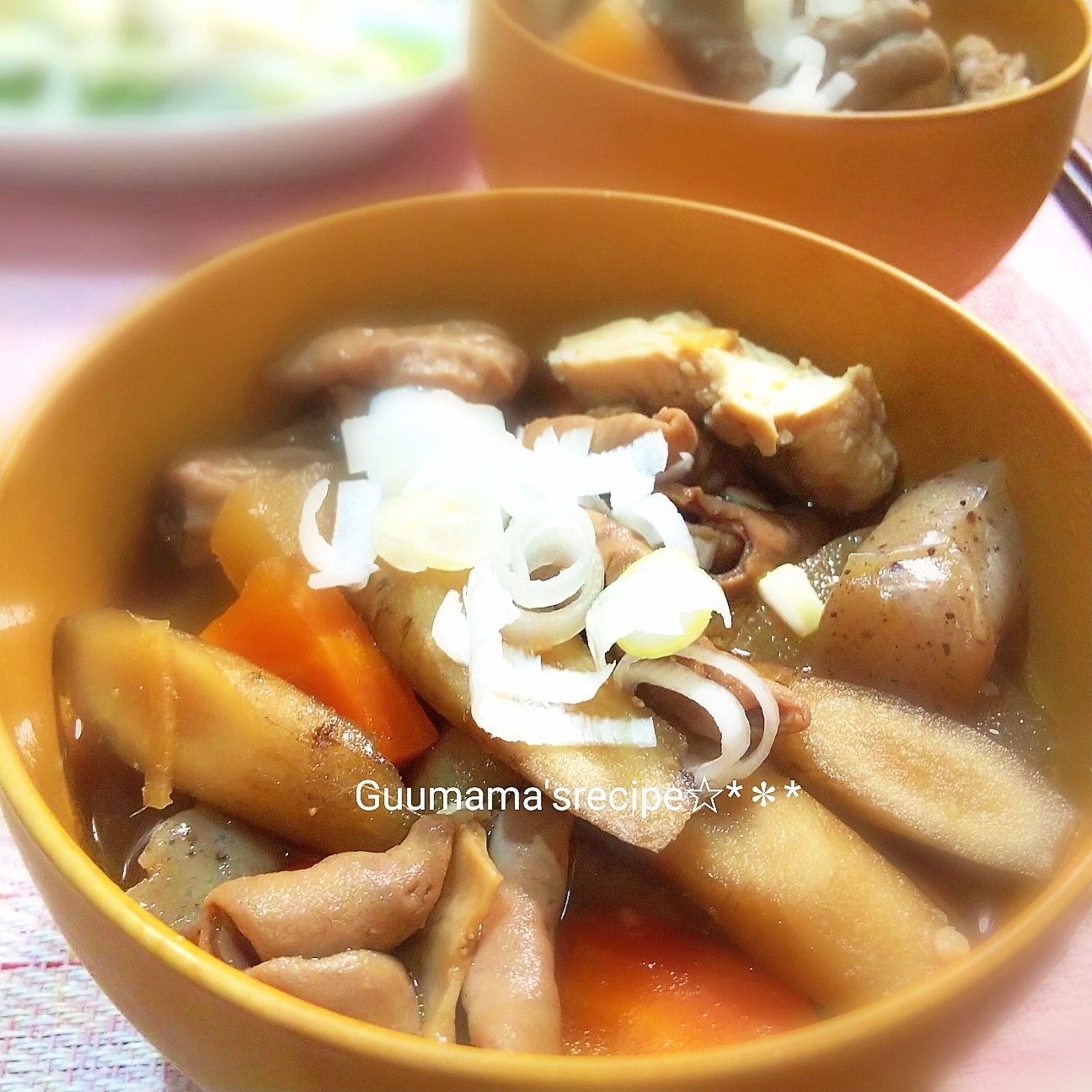 定番和食♡電気圧力鍋で時短♡野菜たっぷりもつ煮込み
