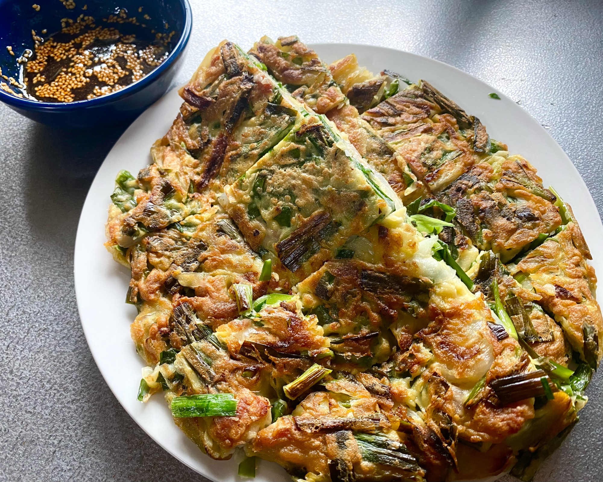 豆腐で作る☆カリカリふわふわチヂミ☆