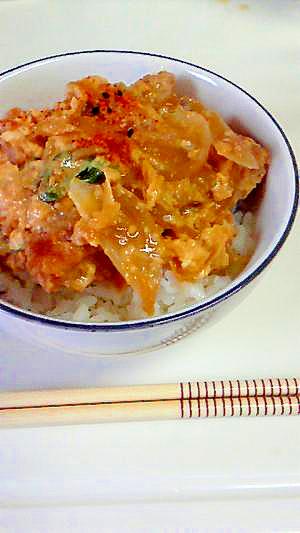 人数の多いときに。フライパンでかつ丼！