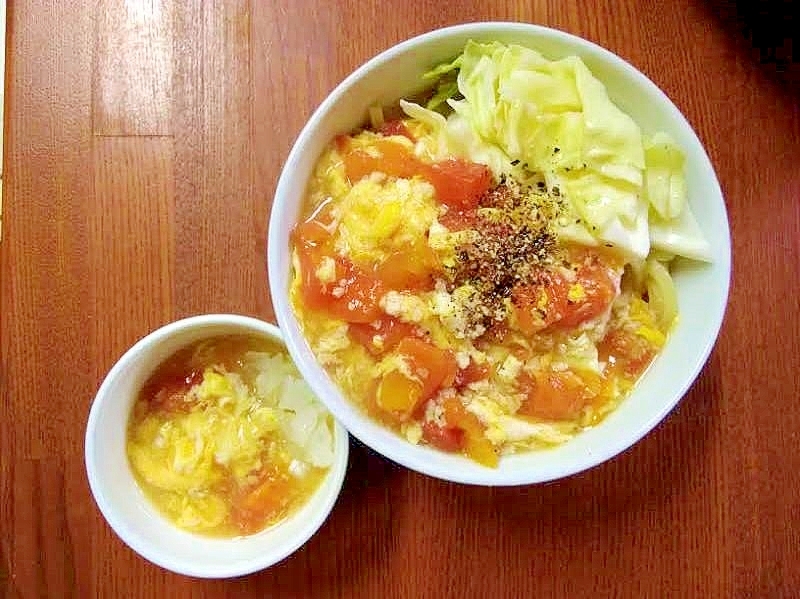 ママベビお揃い 離乳食後期トマト卵麺 酸辣湯麺 レシピ 作り方 By やつはしゆうこ 週末破天荒レシパー スピード承認 楽天レシピ