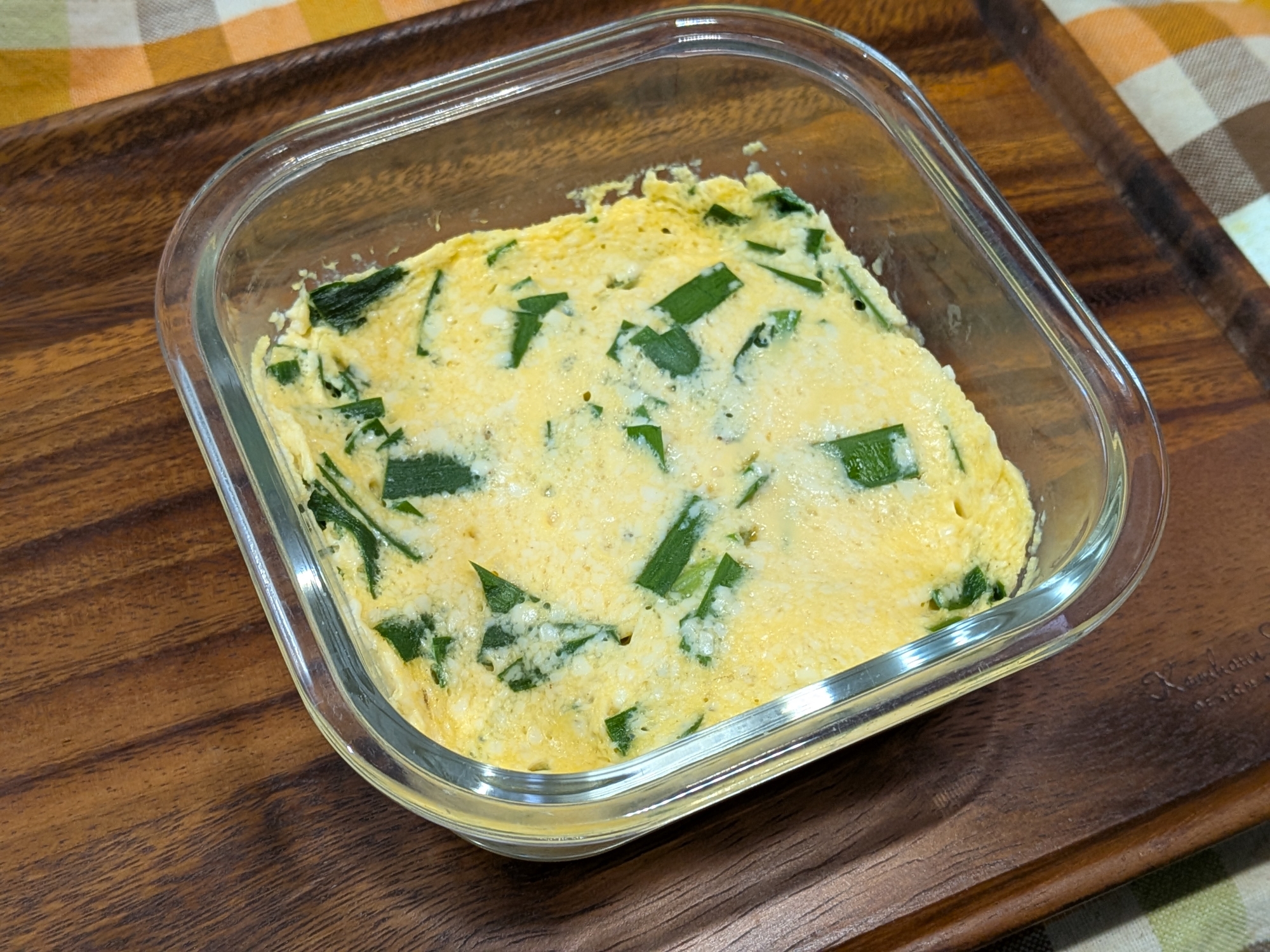 レンジUP⤴豆腐でかさまし✱なめらかニラ玉