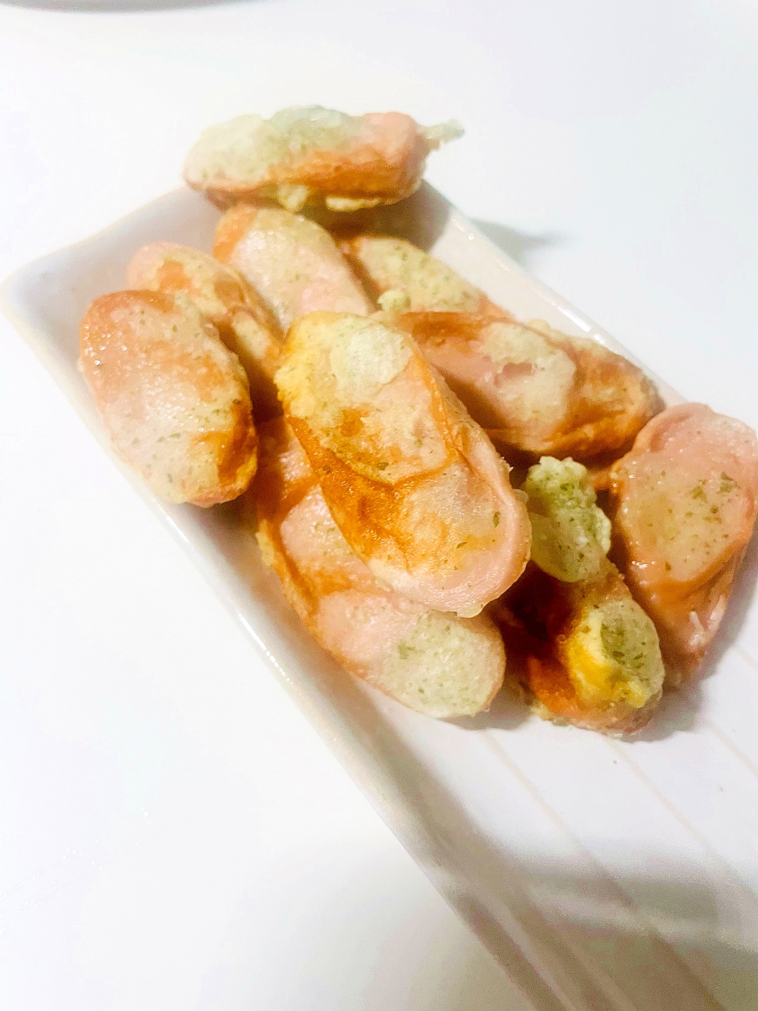 魚肉ソーセージの磯辺揚げ