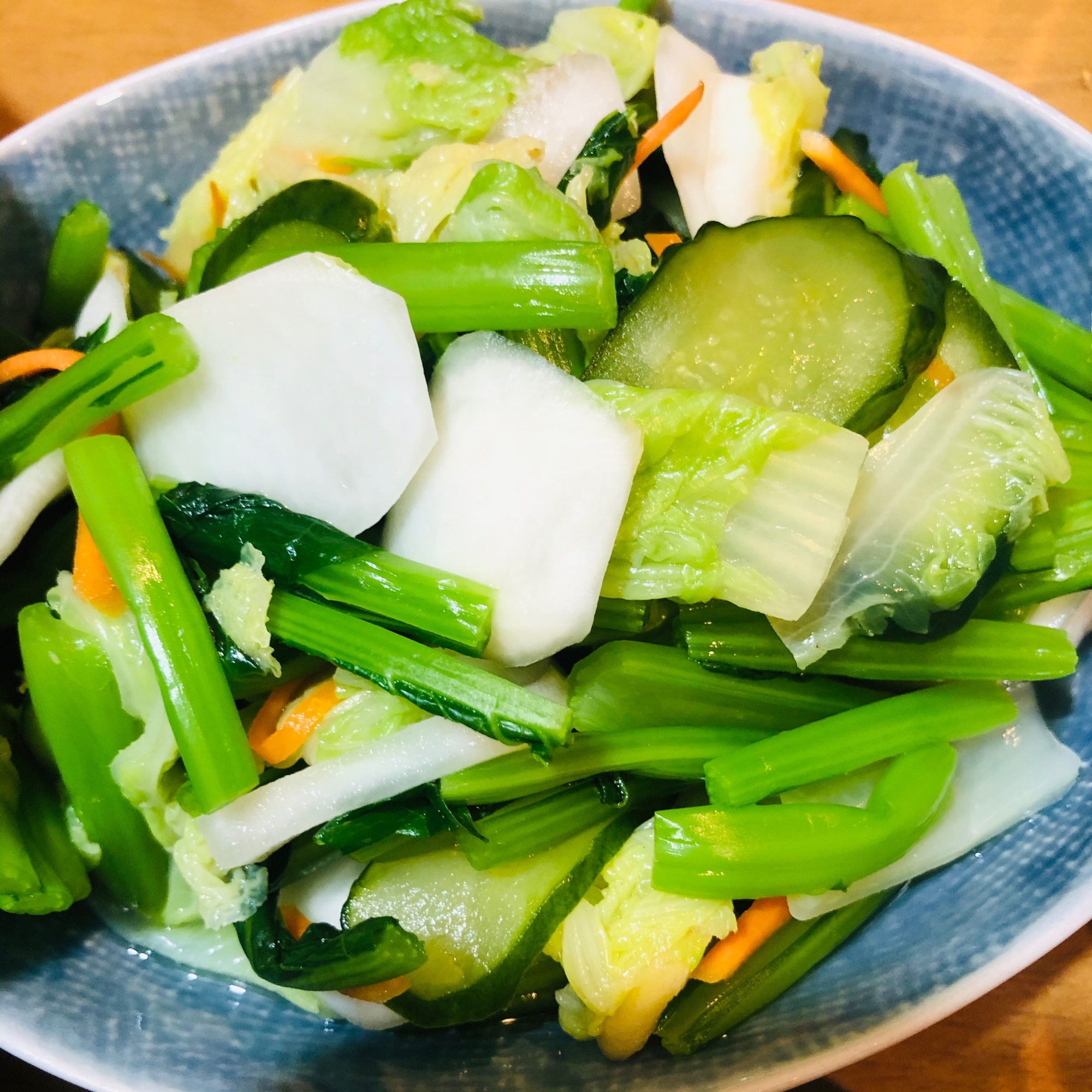 大根葉とかぶのしょうが浅漬け