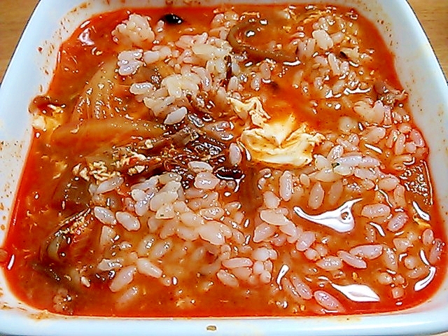 キムチ鍋の素で簡単韓国風ぞうすい