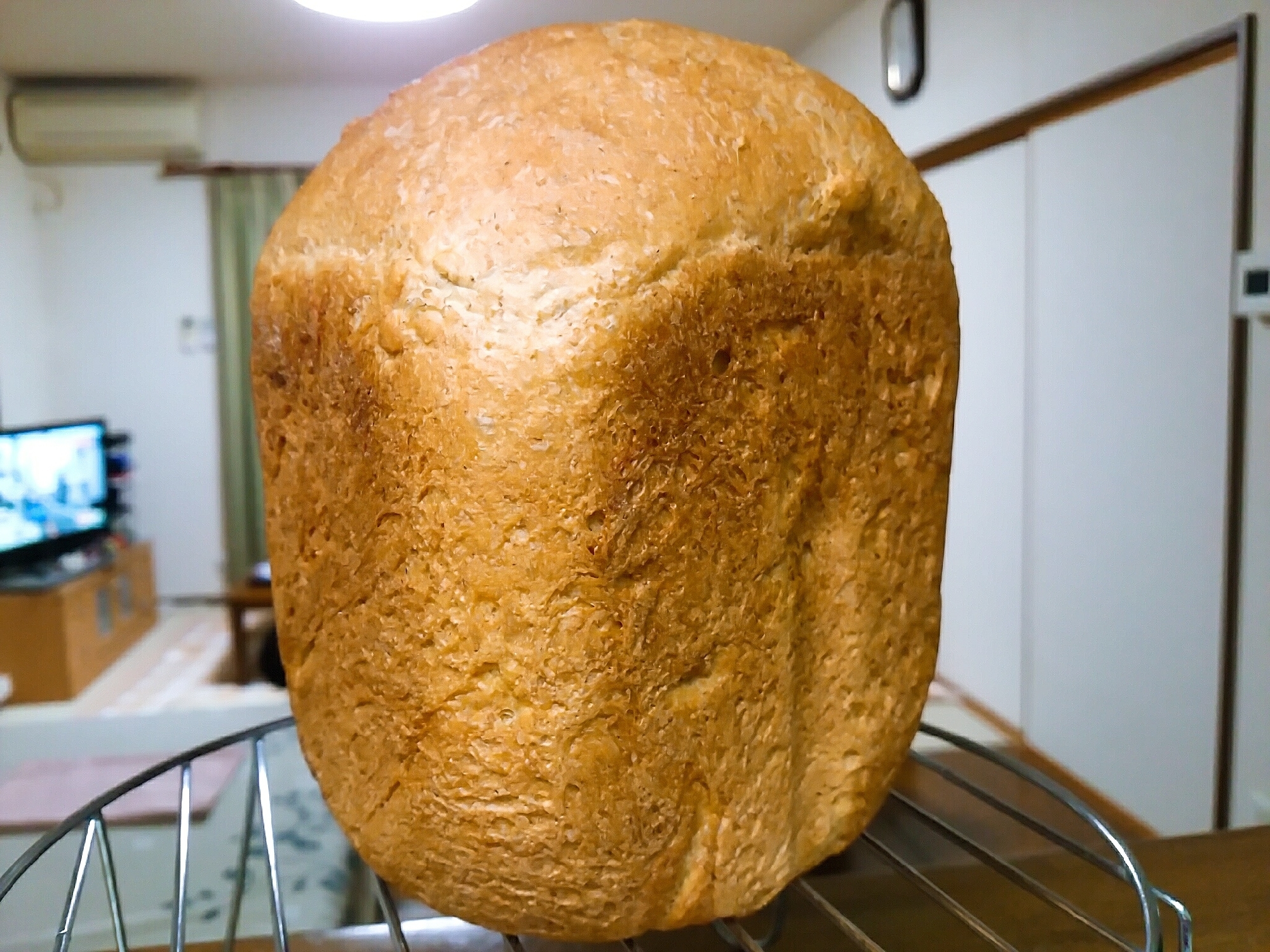 HBで。ふすま入り湯だねフルグラ食パン