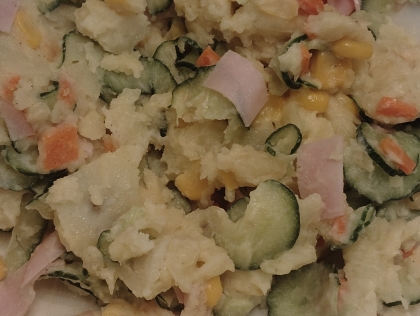 麹生活しましょ☘️胡瓜と魚ニソのポテトサラダꕤ୭*