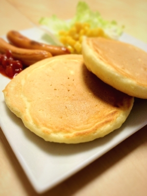 簡単♪ふっくら厚みのあるホットケーキ♪