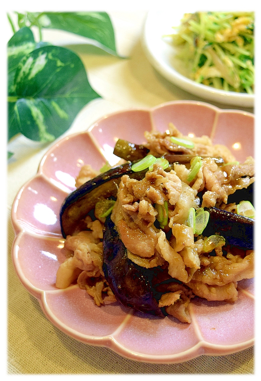 茄子と豚肉の生姜焼き