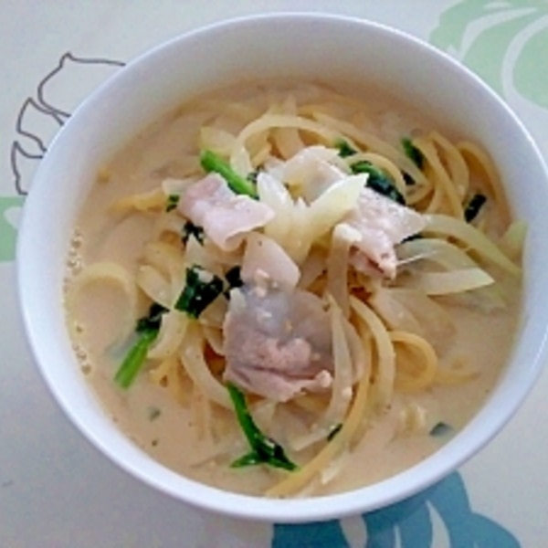 味噌と豆乳のスープスパ レシピ 作り方 By Aoi 楽天レシピ 味噌と豆乳のスープスパ レシピ 作り方 By Aoi 楽天レシピ