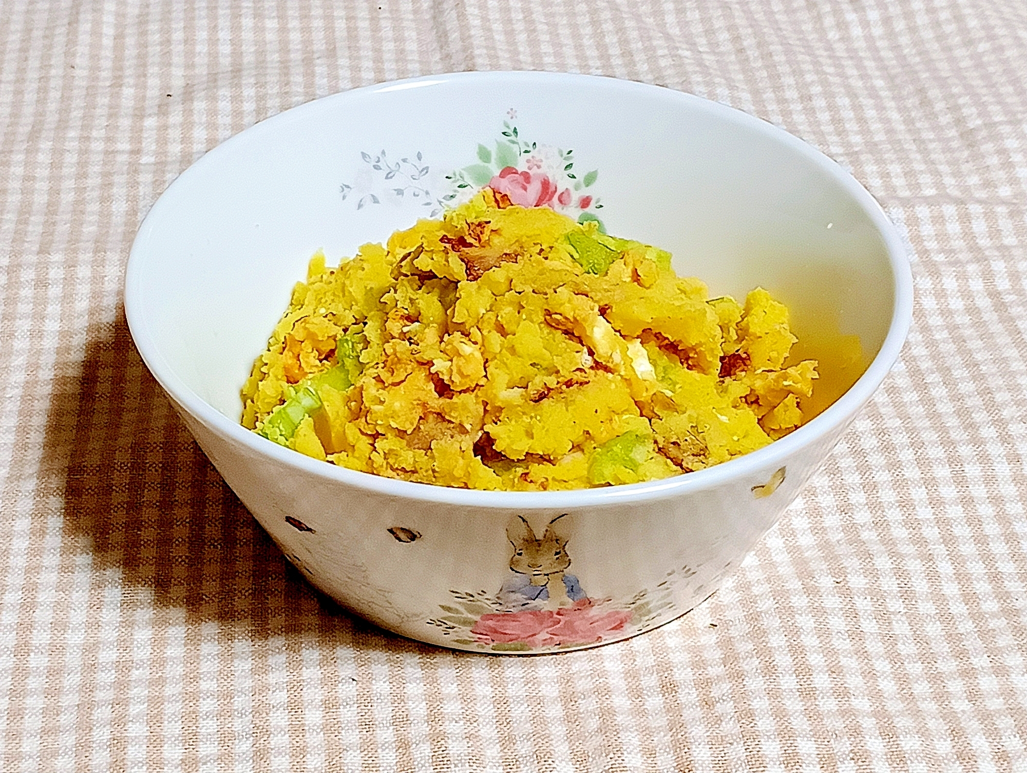 セロリとベーコンで塩カレーポテトサラダ