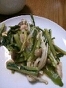 レンジ調理でとっても簡単でした！野菜は小松菜使用で。これは手軽で美味しくっていいですね。
