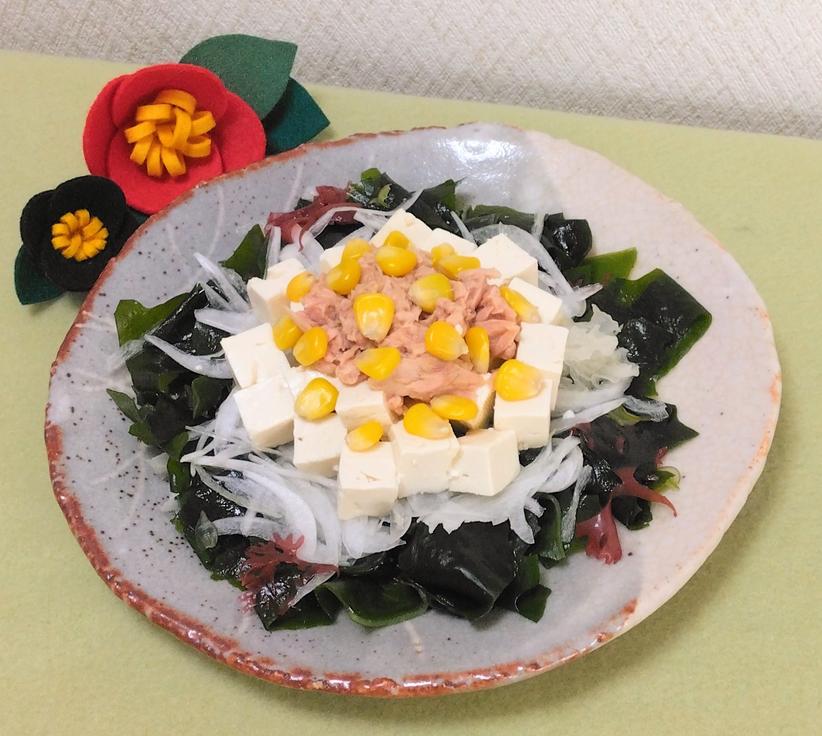 ✨豆腐とワカメのヘルシーもりもりサラダ✨健康 料理