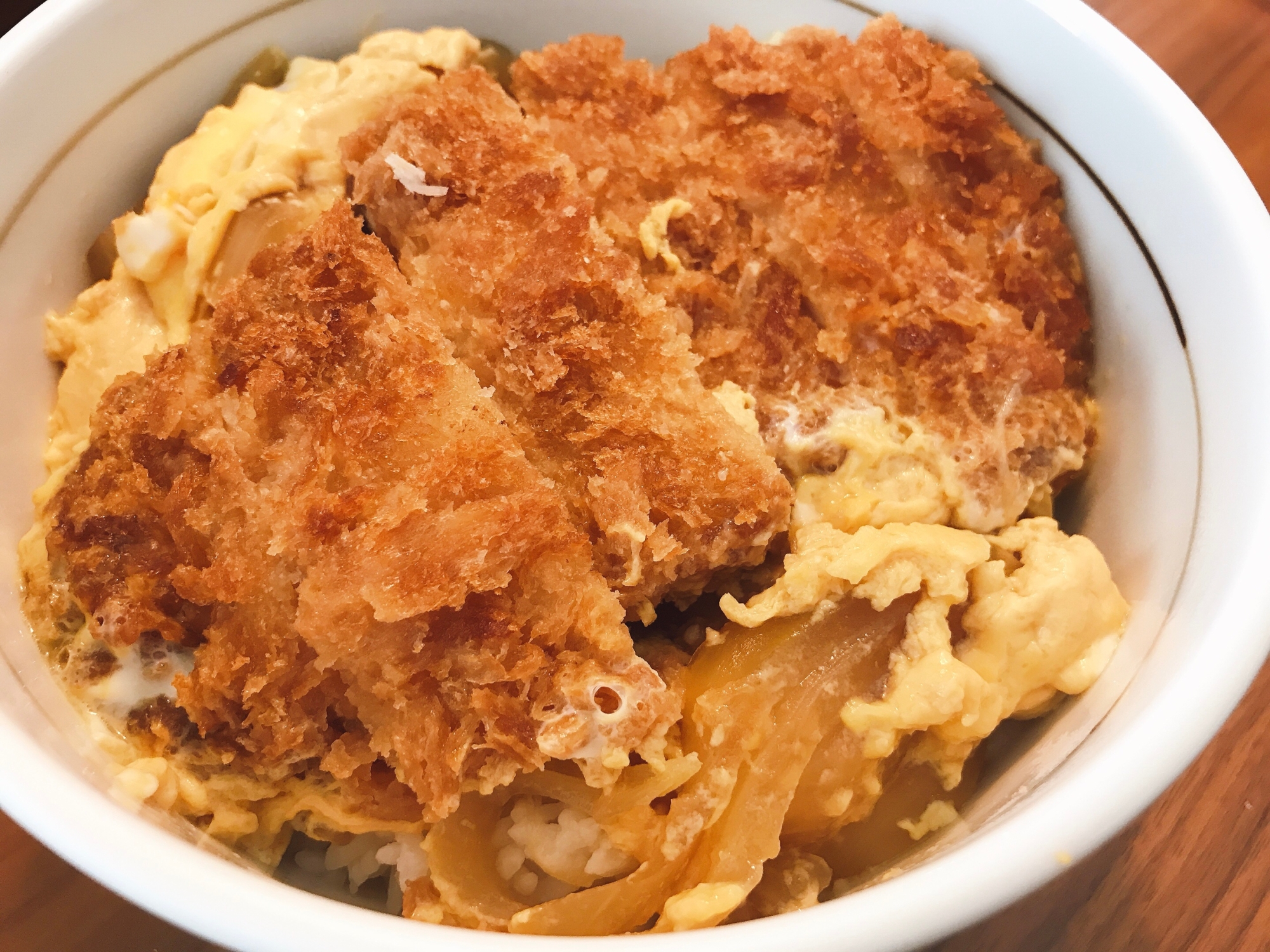 麺つゆでお手軽カツ丼