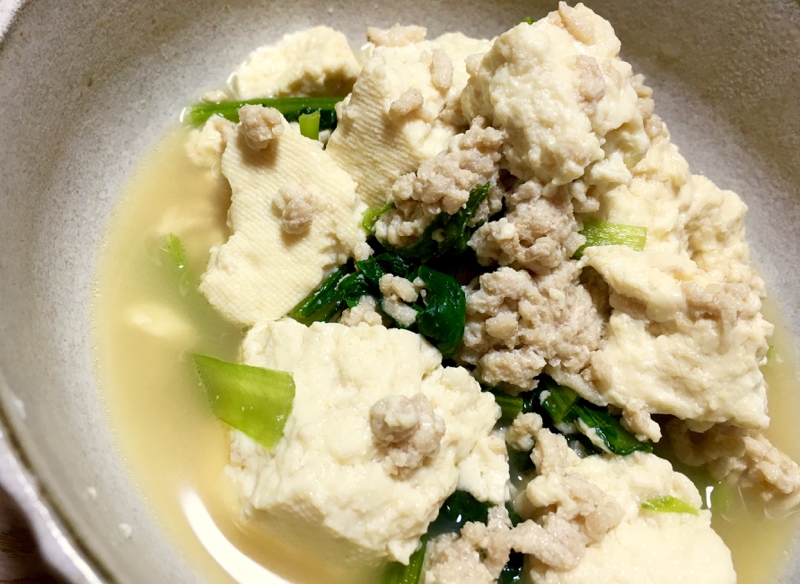 【減塩】豆腐と豚ひき肉のさっと煮