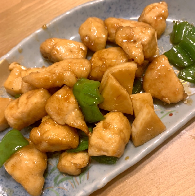 鶏肉とピーマンと竹の子の炒め物