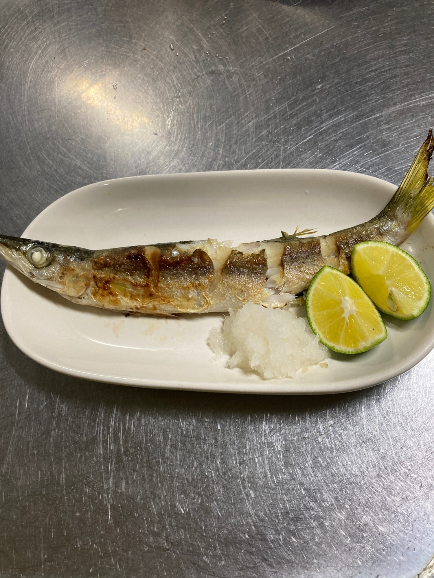 かます フライパン ショップ 塩焼き