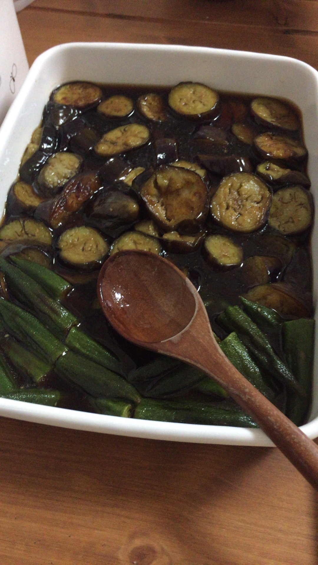 めんつゆで作る茄子とオクラの揚げ浸し