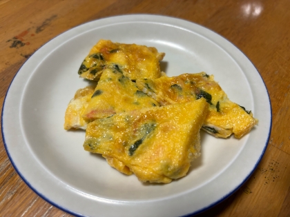 卵１個☆乾燥ワカメの卵焼き