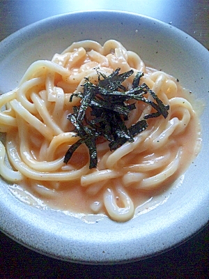 時短！ゆでうどん　で　なんちゃって　生パスタを再現