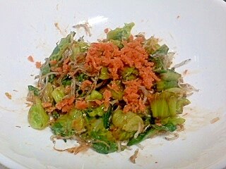 チンゲン菜とじゃこと鮭フレークのごはんのお供 レシピ 作り方 By イ シュリー 楽天レシピ