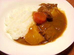 圧力鍋で☆牛すね肉のカレー