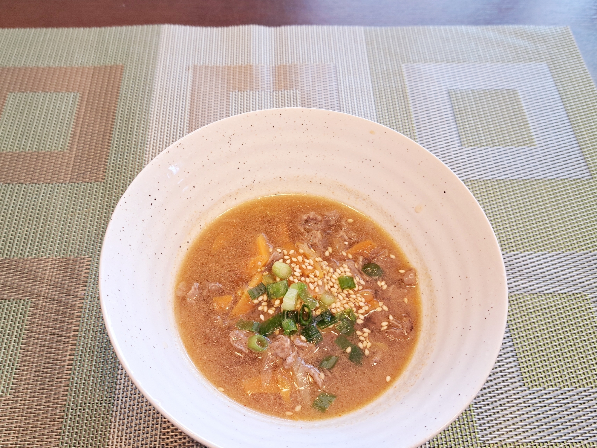 旨みたっぷり！チャプチェ風 春雨スープ