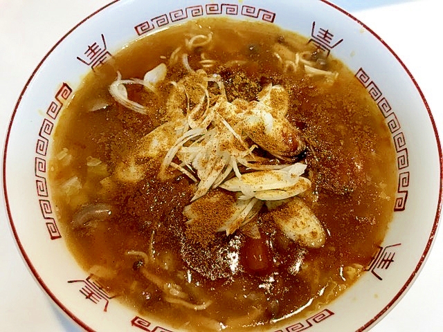 辛党の方どうぞ☆餡かけ激辛カレーラーメン