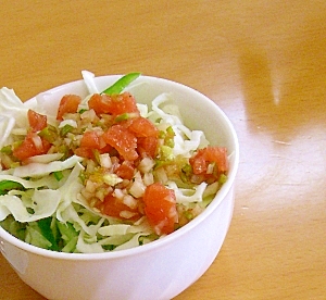 生野菜がたくさん食べられる、サルササラダ