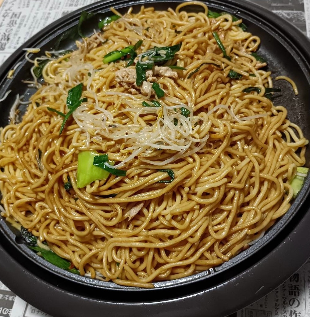 ホットプレートで中華焼きそば