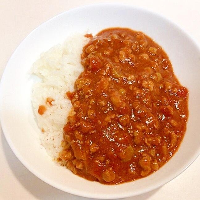 コリコリ美味しい☆粗挽き挽肉と長ネギのキーマカレー