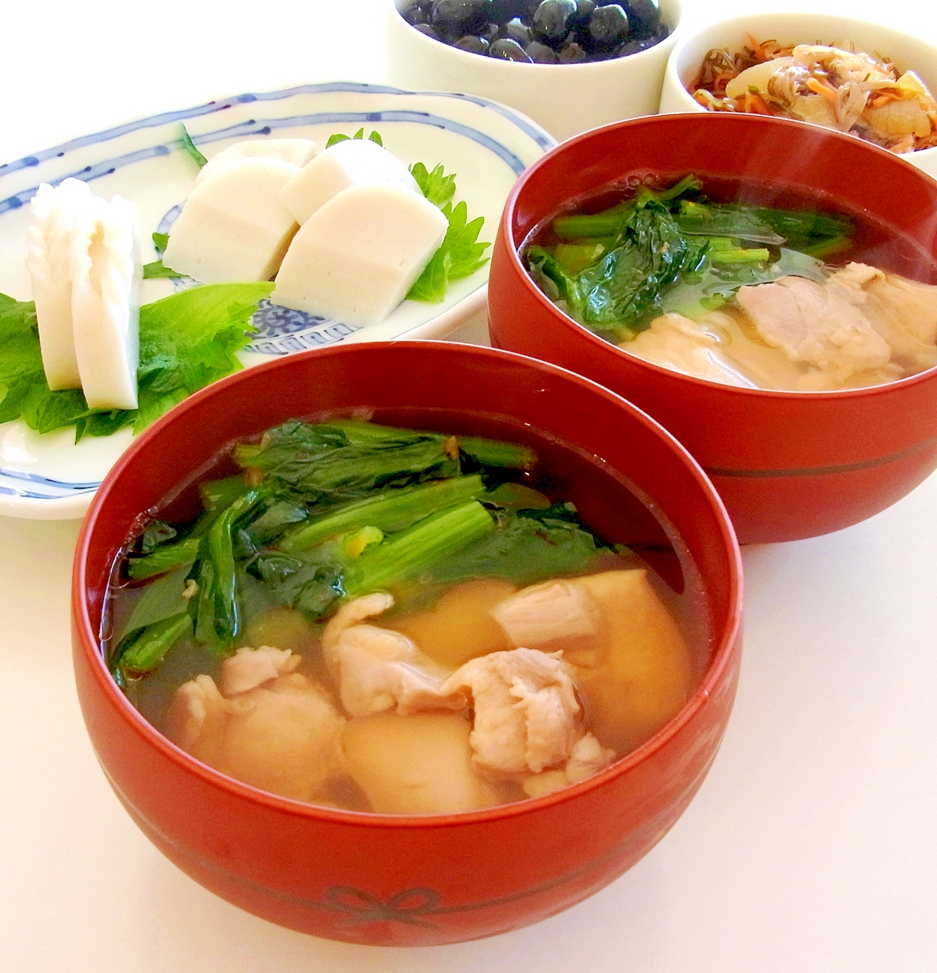 あっさりお雑煮（鶏と小松菜）