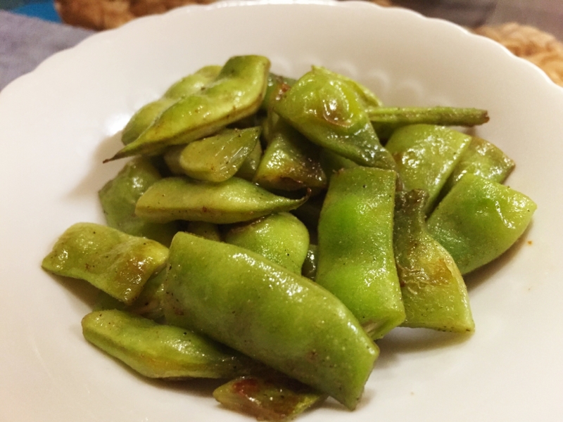 シンプルに！ささげの塩胡椒炒め