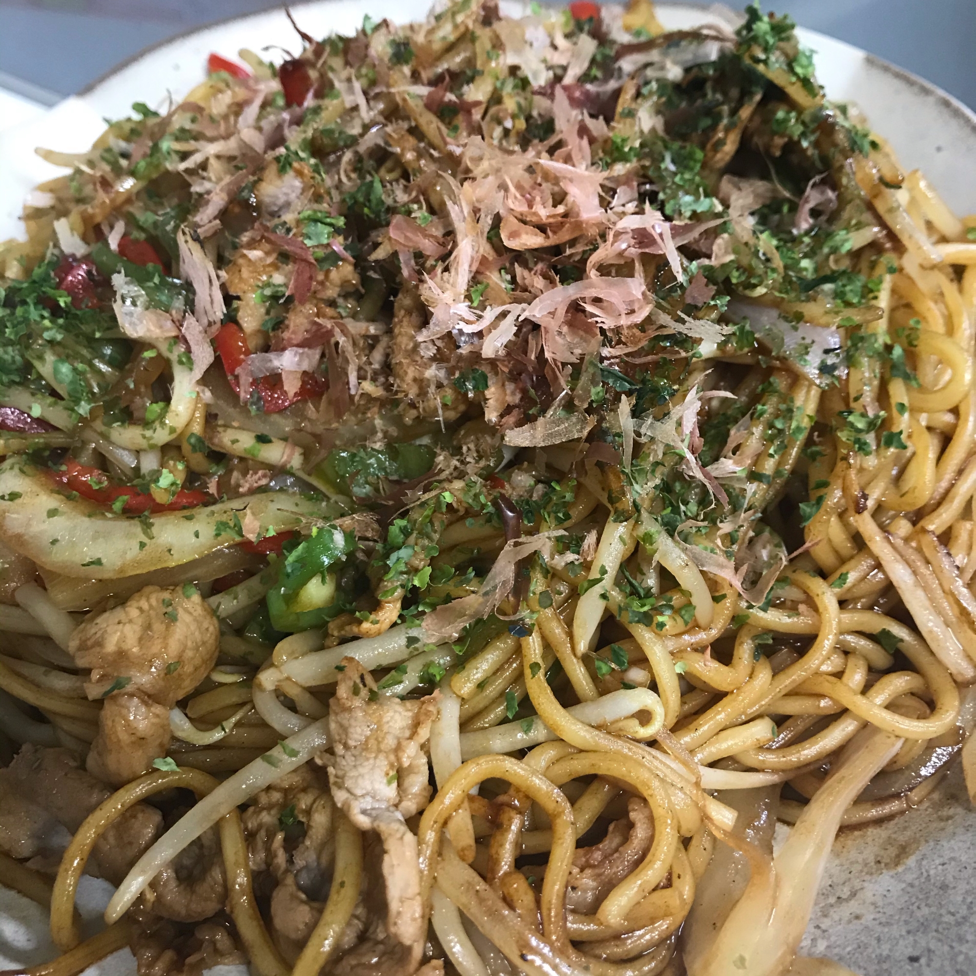 キャベツなしで屋台風大人焼きそば☆