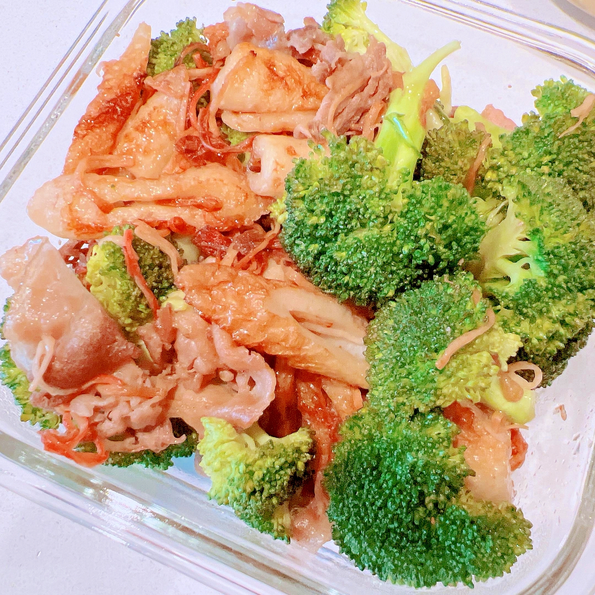子供が食べる　ブロッコリー炒め