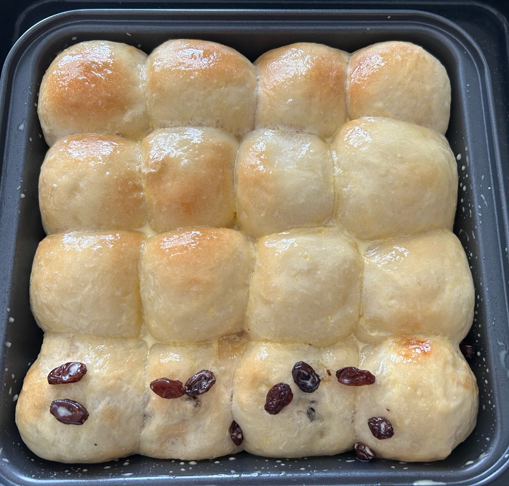 オーバーナイト＊レーズンとプレーンちぎりパン＊
