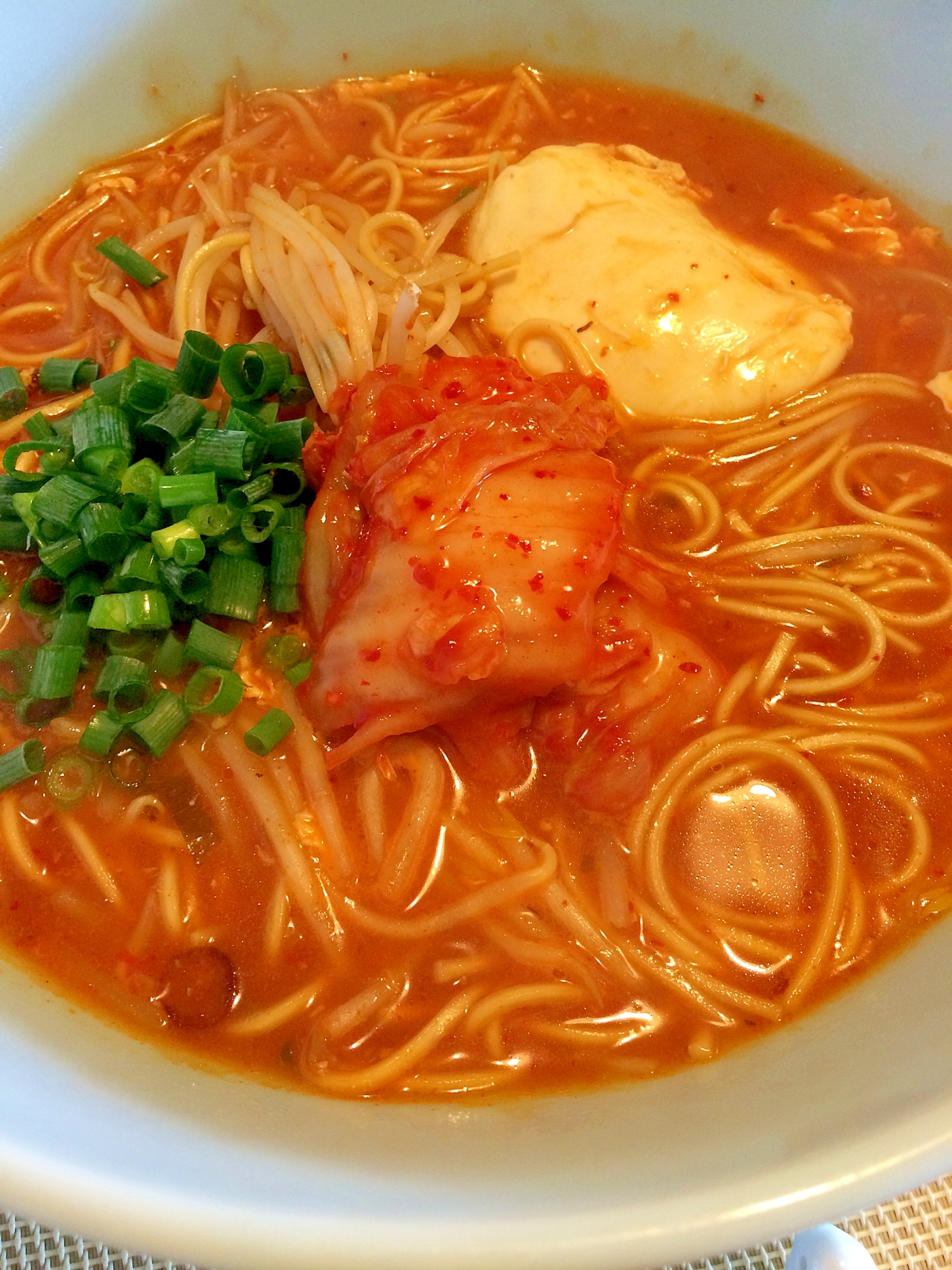 手作りスープで☆簡単＆キムチラーメン