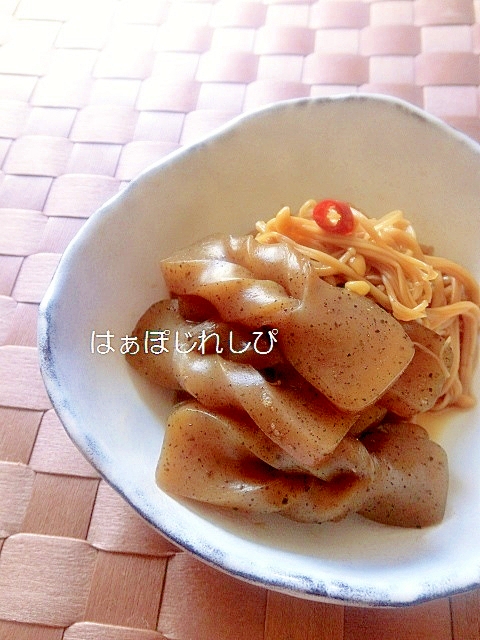 手綱こんにゃくとえのきのピリ辛煮✿