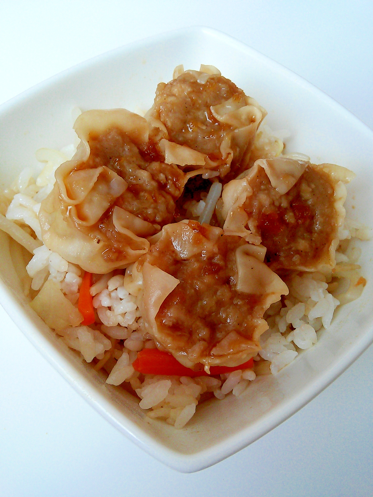 シュウマイアレンジ★蒸し野菜混ぜご飯★玉ねぎドレ味