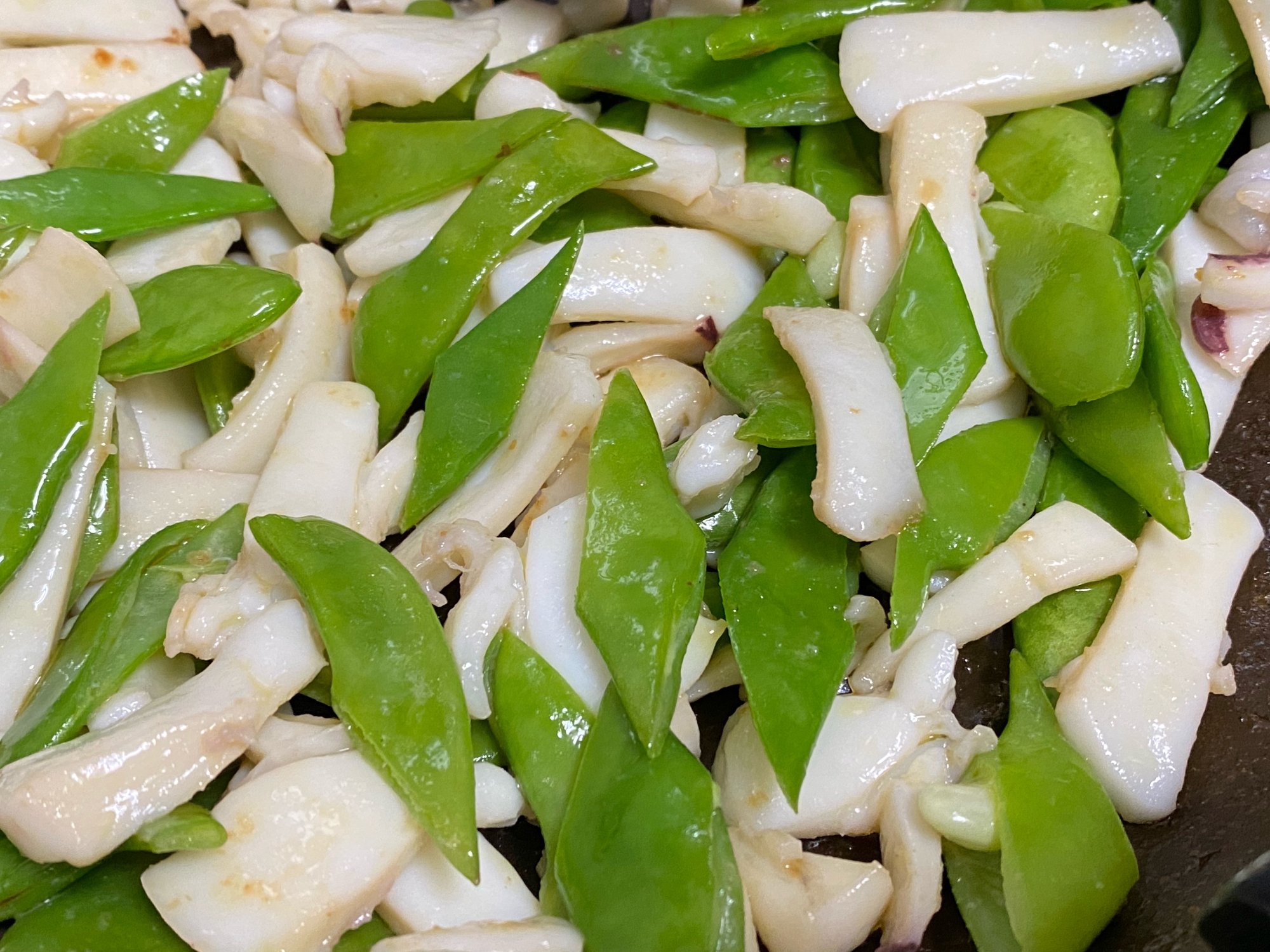 イカといんげんの塩炒め✨